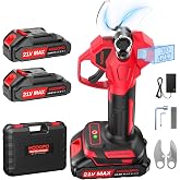 Electric Pruning Shears, Upgraded 2.1" Cutting Garden Shears with LCD Display, Brushless Motor Cordless Power Pruner with 2.0 Ah*2 Batteries for Garden Tree Pruner Branch