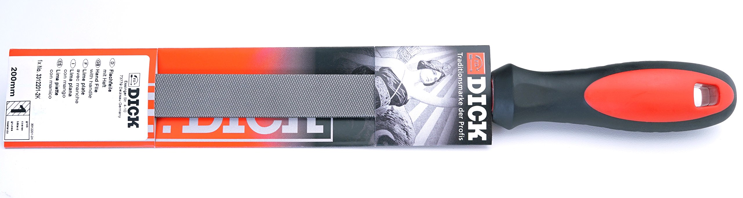 Dick 3312201-2K Type of Cut 1 Workshop Flat File, Multi-Colour, 200 mm