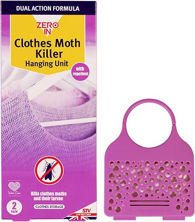 Zero In Clothes Moth Killer Hanging Unit Twinpack Purple Fragrance Free