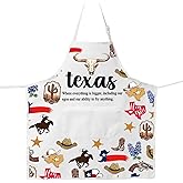 JNIAP Texas Kitchen Apron for Grilling and Cooking - Chef Apron for Women and Men