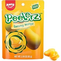 Amazon.com : Amos Peelerz Mango Gummy Candy, Peeleble Gummy Mango ...