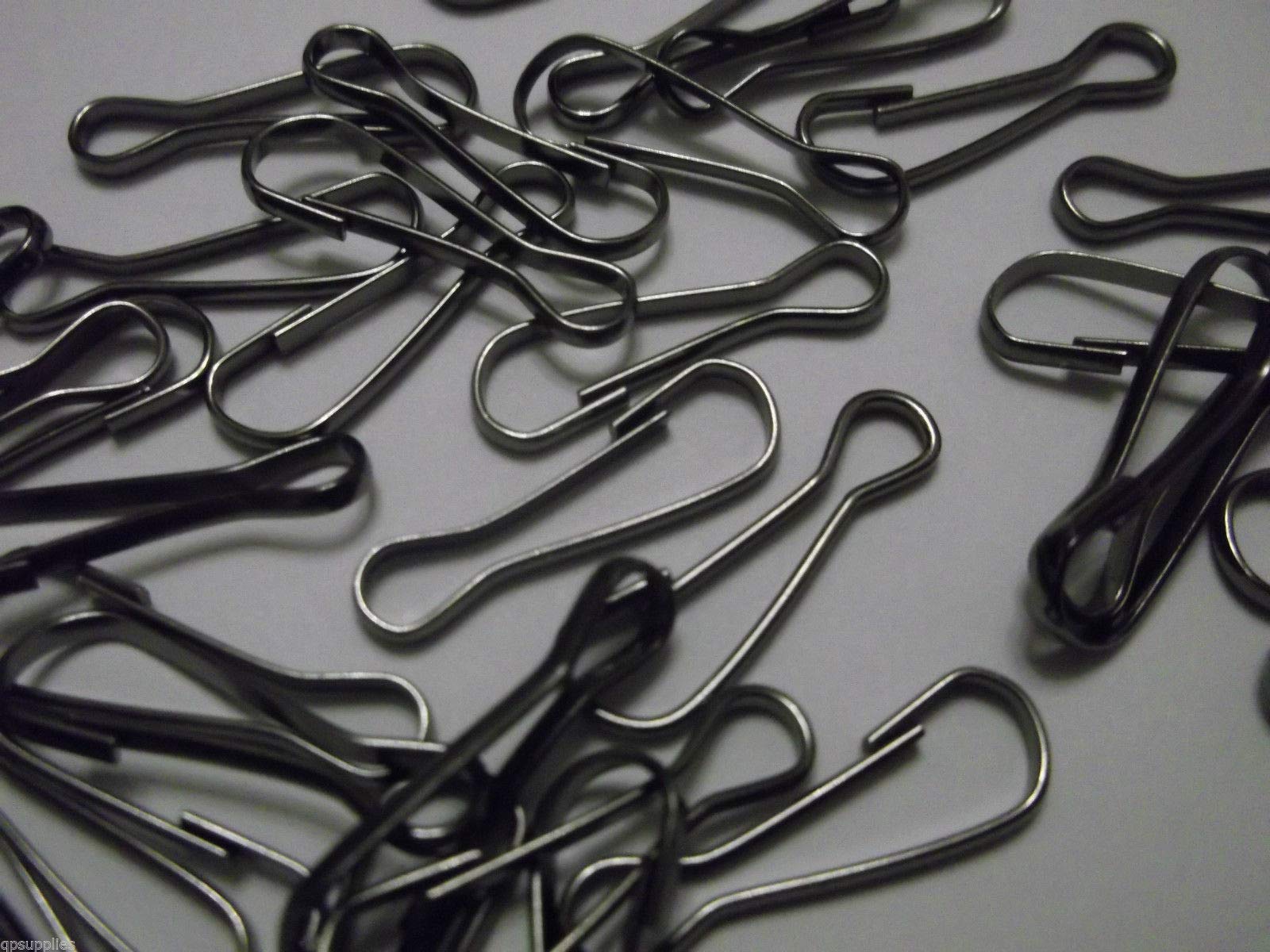 200 x Gunmetal Lanyard 23mm x 7mm Metal Clips for ID Badge Card Holders Pouchs