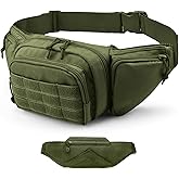 DZHPSRSZ Tactical Fanny Pack for Men,800D Oxford Fabric Fanny Pack Men for Hiking Climbing,Fishing,Cycling,Huntingmen (Green)