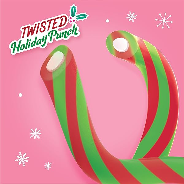 SWEETARTS ROPES TWISTED HOLIDAY PUNCH, CHRISTMAS CANDY, STOCKING STUFFERS, 3OZ, 12 COUNT