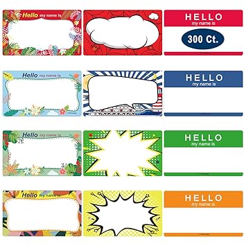 Name Labels Stickers Yoklili Printable Hello My Name Is Colorful Plain Name Badge s Print