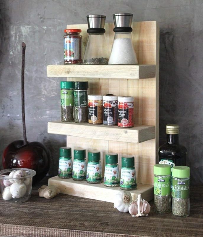 Holz Gewürzregal Standregal natur: Amazon.de: Handmade