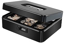 KYODOLED Large Cash Box with Combination Lock Safe
