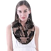 Lina & Lily Wolf Animal Print Women's Infinity Scarf Lightweight