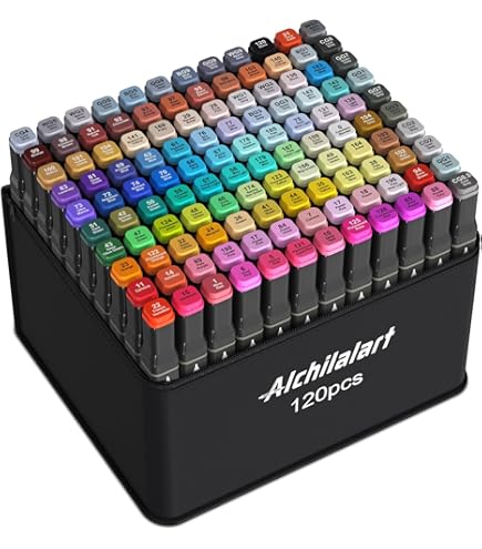 Amazon.com: 168 Colors Dual Tip Art Markers Set, Professional