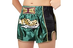SIAMKICK Youth Muay Thai Shorts for Kids (4 Years - 10 Years) Boxing Kickboxing MMA Training Trunk for Boys and Girls