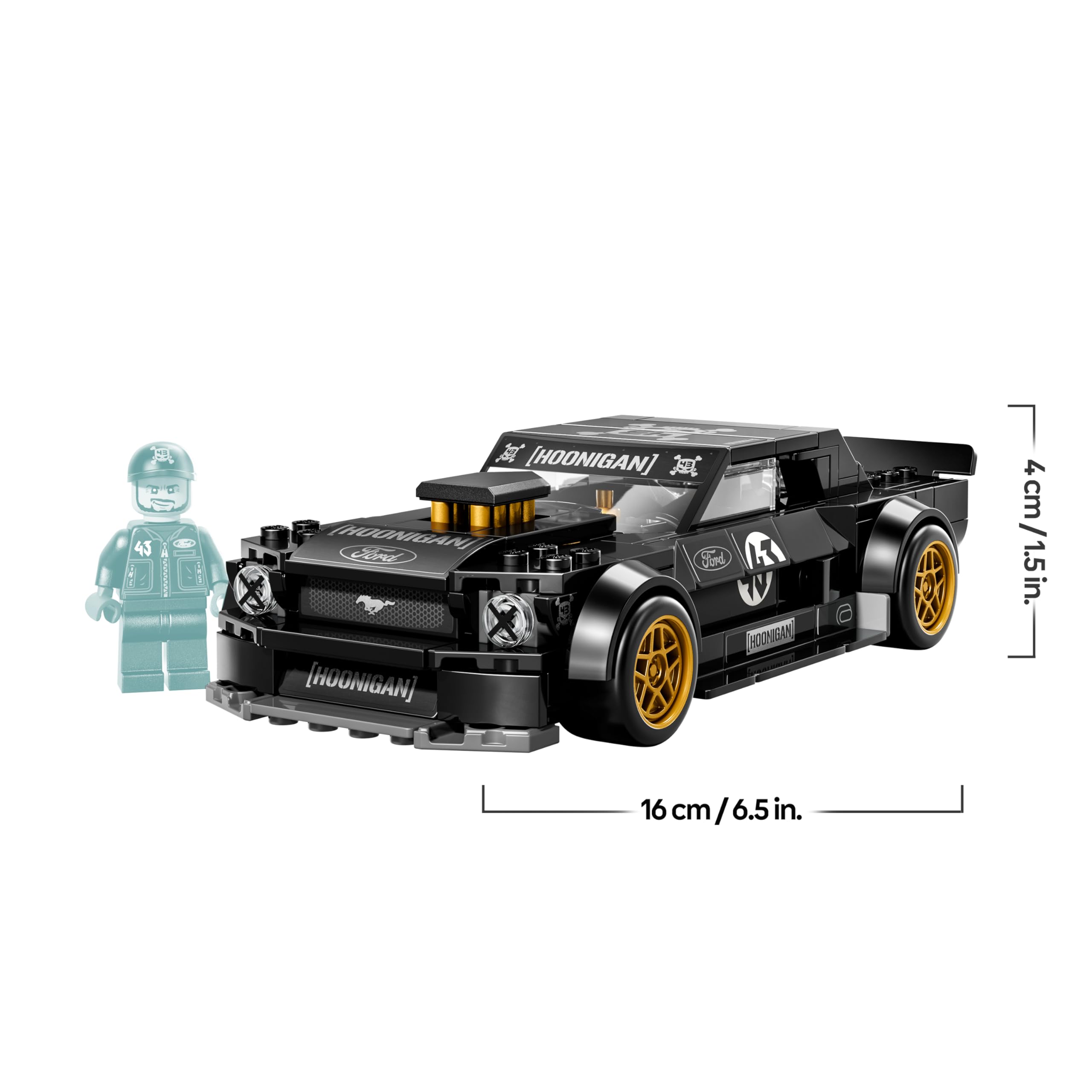 LEGO Speed Champions Ken Blocks 1965 Ford Mustang Hoonicorn V1 - Muscle Car Spielzeug - Modellbau mit Minifigur zum Sammeln - Kinderzimmer Deko - Mint Geschenk für Jungen ab 9 Jahren und Fans - 77262 6