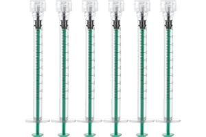 SHAOTONG 1ml Syringe Without Needle Luer Lock Syringes with Cap, Sterile, 50 Pack