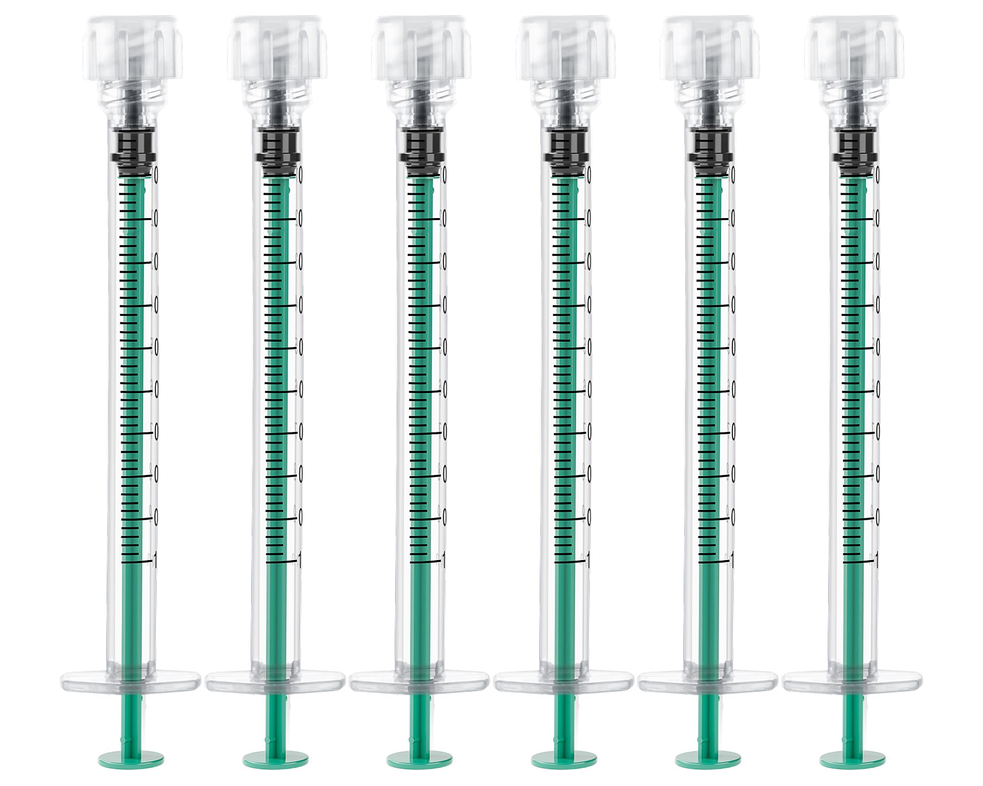 Photo 1 of 1ml Syringe Without Needle Luer Lock Syringes with Cap, Sterile, 50 Pack