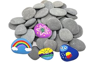 Lifetop 100 PCS Rocks Bulk for Painting, River DIY Rocks Flat & Smooth Kindness Rocks for Crafts, Decoration, Medium/Small Rocks for Painting,1.5"-3"Hand Picked for Painting Rocks (Medium +Small)