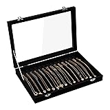 Frebeauty 15 Hooks Necklace Tray Velvet Neckalce