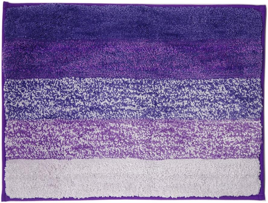 Anfayejia Non-slip Microfiber Bath Mat Shower Rug Super Soft for Bathroom Bedroom Kitchen 19.7 * 31.5 Inch Purple