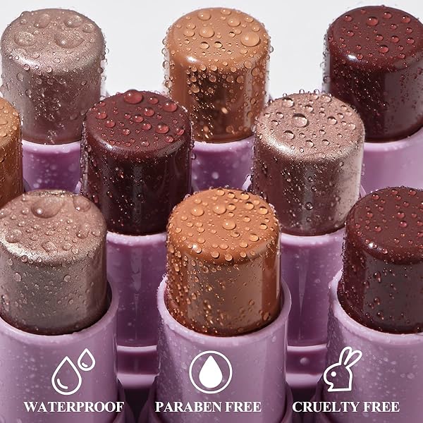 LUXAZA 4PCS CREAM BLUSH CONTOUR HIGHLIGHTER BRONZER MOISTURIZER STICK MAKEUP SET #T BLUSH GLOW5