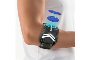 CURECARE New Upgraded Tennis & Golfers Elbow Brace with Two 3D Pads, Targeted Support Forearm Brace for Customized Compression, Adjustable Elbow Strap for Men/Women (Black)