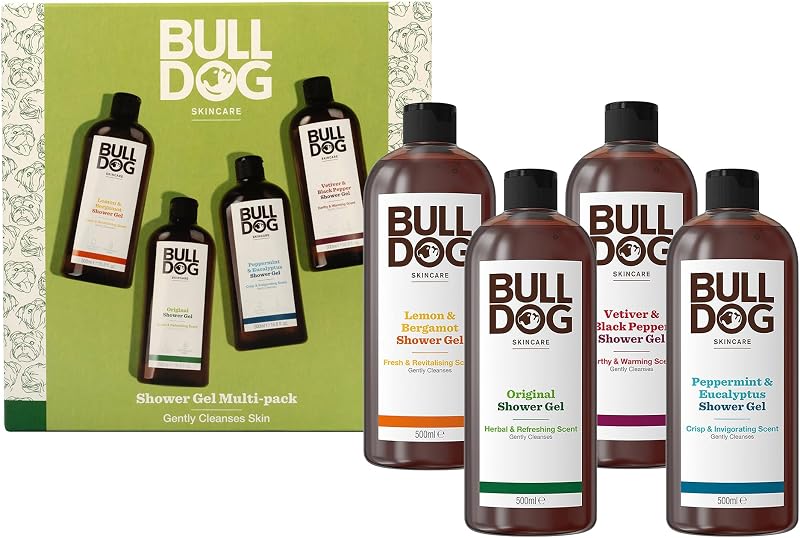 BULLDOG Skincare Multi-Fragrance Shower Gel Giftset 4 x 500ml Vegan