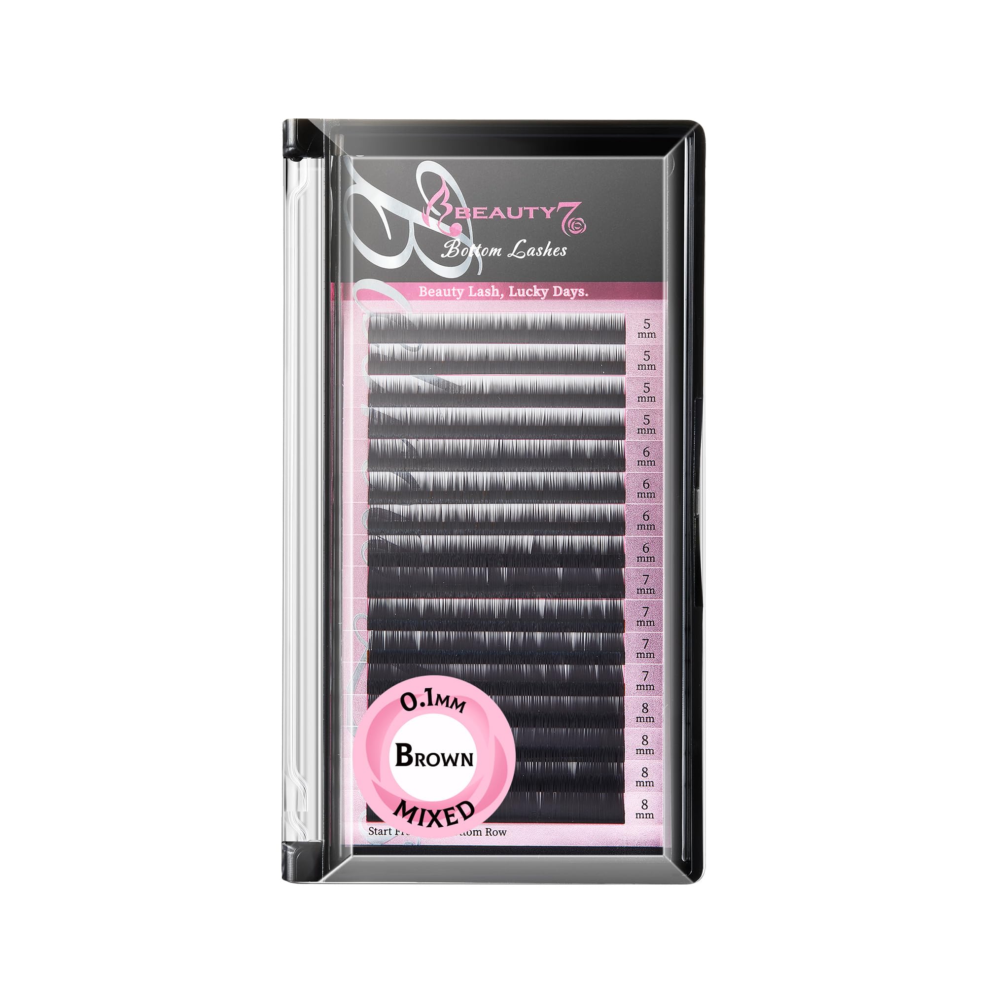 Individual Eyebrow Extensions 0.1mm Thickness Mixed Length 5mm-8mm Color Black