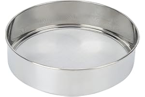 Aqur2020 Stainless Steel Flour Sifter, Fine Mesh Sieve for Baking Kitchen with, Durable Stainless Steel Strainer for Home Bak