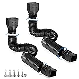 plusgutter Black-2pack Rain Gutter Downspout