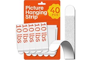 X-BET MAGNET Ultra-Strong Picture Hanging Strips (20 pairs) with Adhesive Backing - Perfect for Rental Friendly Upgrades - Wall Hanging Strips Without Nails - Heavy Duty Wall Hanging Adhesive Strips for Home Decor