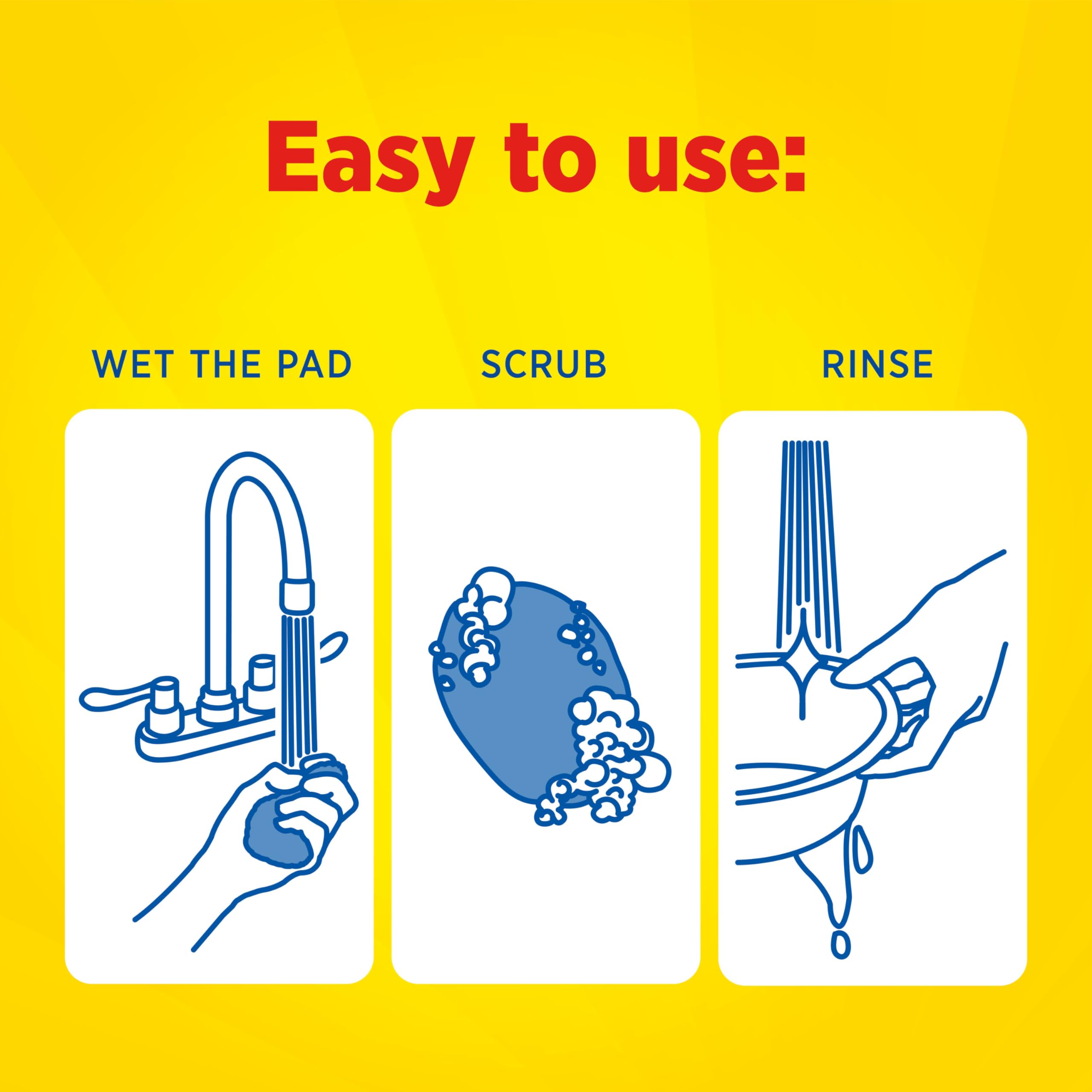 S.O.S Steel Wool Soap Pads, Lemon Fresh, 10 Count