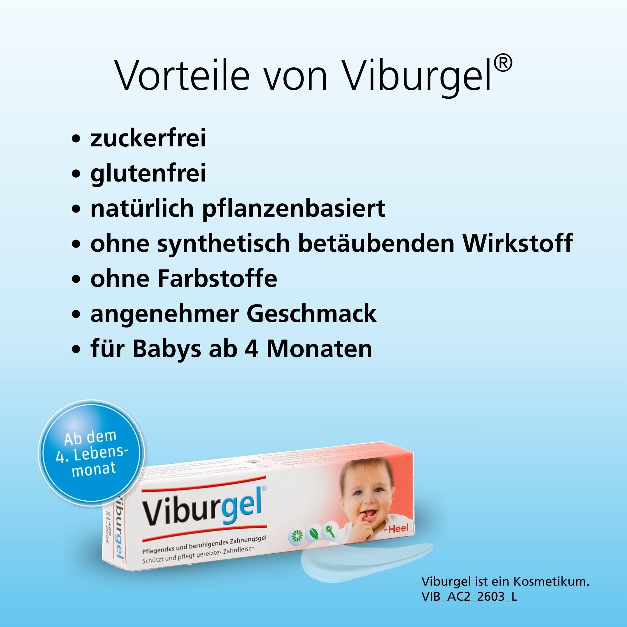 Viburgel Zahnungsgel für Babys ab 4 Monate – Beruhigt, pflegt und schützt das Zahnfleisch beim Zahnen auf natürliche Weise, mit Kamille, Salbei und Nelkenöl, ohne chemische Wirkstoffe, 10 ml 3