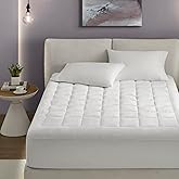 Madison Park Waterproof Mattress Protector, Cloud Soft Plush Mattress Cover, Overfilled Mattress Pad, Fitted Pocket Fits Up to 18 Inch, Machine Washable Bed Cover, Protector de Colchón Blanco, Twin