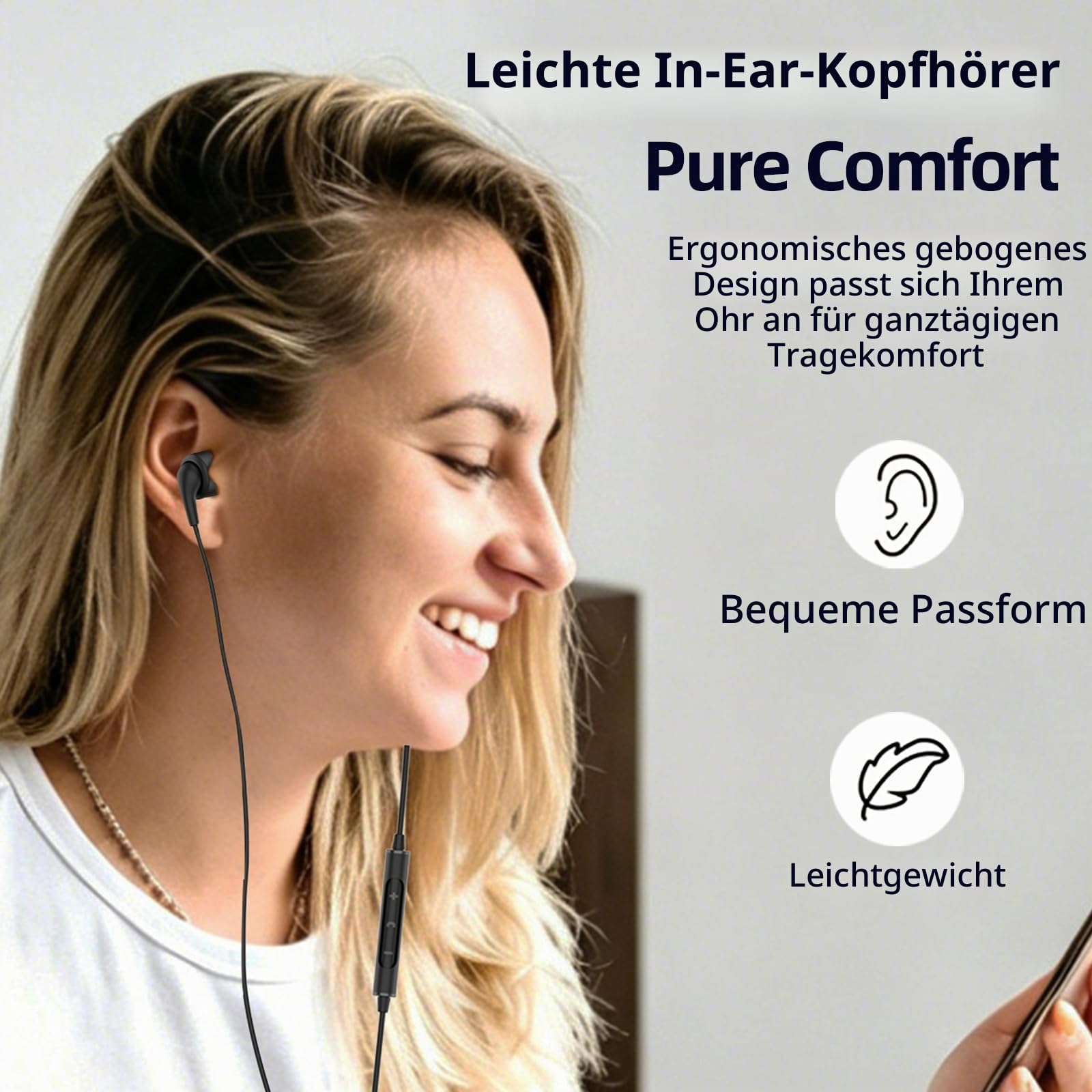SoundMAGIC E80D USB-C In-Ear-Stereo-Kopfhörer, L-förmiger Stecker, Inline-Controller, Metallgehäuse, 10 mm dynamische Treiber, Wasser-/staubdicht, Schwarz 5