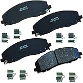 Bendix Premium SBC1589 Ceramic Front Brake Pads for Select Models Chrysler Grand Caravan, Pacifica, Town &amp; Country, Voyager, Dodge Journey, Jeep Gladiator, Wrangler, Ram C/V, Volkswagen Routan