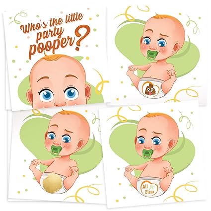 Amazon Com 33 Funny Baby Shower Games Diaper Raffle Tickets Emoji