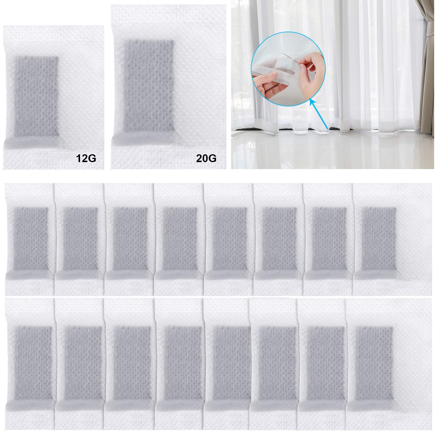 Photo 1 of Patelai 20 Pieces Covered Drapery Weights Window Curtain Bottom Pendant Iron Weights for Hem Bottom Heavy Sew in Drapery for Home Office Hotel Curtain Accessories