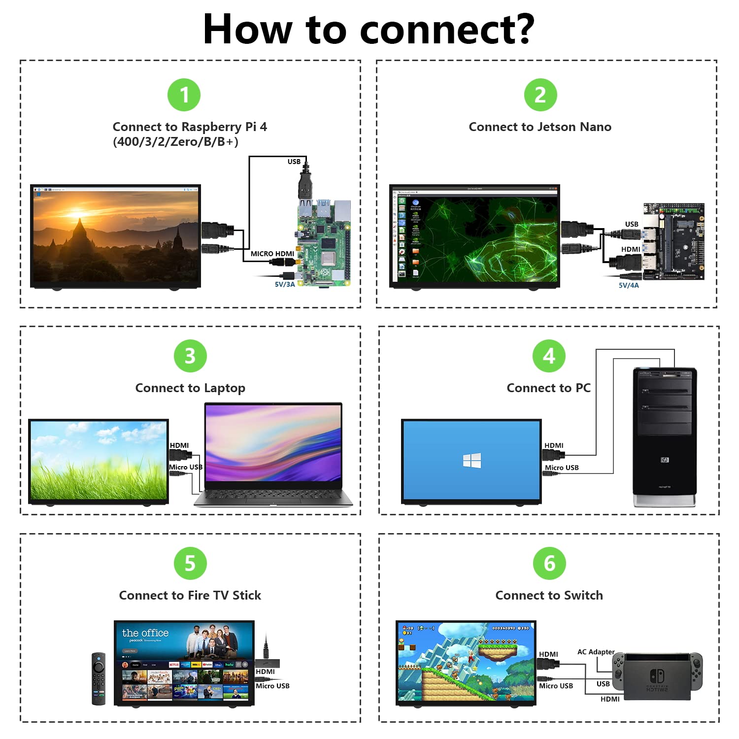 Mua Raspberry Pi Screen, 7 Inch Portable Monitor External Display ...