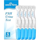 easy@Home FSH Test Kit for Women: 5 Midstream Urine Tests | Female Health Testing; Qualitative Yes/No Results; Quick and Convenient At-Home Use