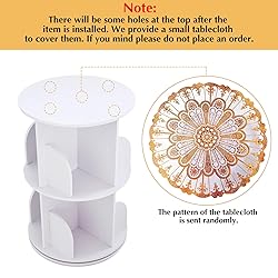 BJTDLLX Rotating Bookshelf, 2 Tiers Freestanding