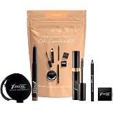 Xtreme Lashes Color Cosmetics 5 Piece Make Up Kit | Length &amp; Volume Mascara Black, GlideShadow Bronze, Mini GlideLiner Xtreme Black with Sharpener, Compact Mirror