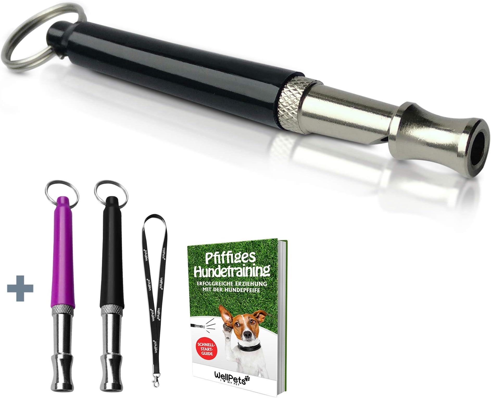 WellPets Dog Whistle Ultrasonic Adjustable Frequency High Frequency & Quiet Ideal to Stop Barking and Gain Control, Perfect for Training of Puppies & Older Dogs, High-Quality Professional Dog Whistle, Recommended by Experienced Dog Trainers, Ideal to Soothe Dogs