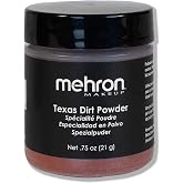 Mehron Texas Dirt Special Effects Makeup Powder (0.75 oz), Medium | Fake dirt for SFX, Halloween, Theater, & Cosplay. Realistic, long-wear loose pigment. Vegan, Cruelty-Free, & Made in the USA.