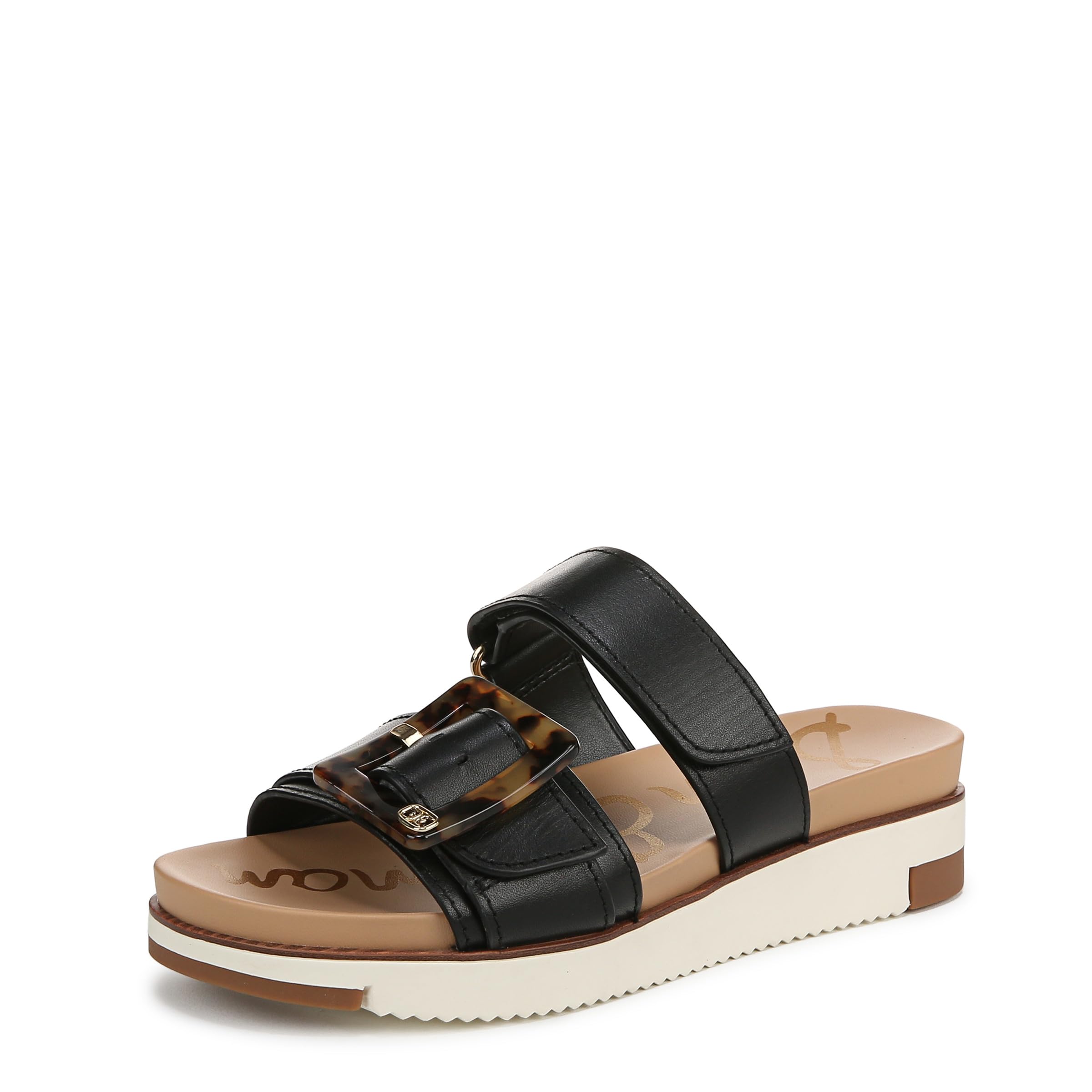Sam Edelman Women’s Adrianna Sport Sandal, Black Leather, 10