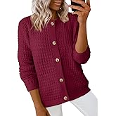 Dokotoo Winter Cardigan Sweaters for Women 2025 Long Sleeve Open Front Button Down Jacket
