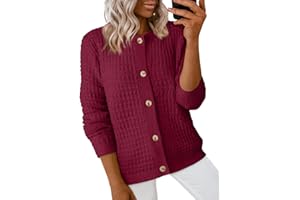 Dokotoo Cardigan Sweaters for Women Lightweight Long Sleeve Open Front 2024 Button Down Jacket Winter