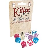 Kitten d6 Dice Set, 12 Pcs, 16mm Six-Sided, Pearlized Dice | Tabletop Roleplaying Games, RPG, From Steve Jackson Games, 12 adorable six-sided kitty dice