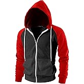 GIVON Men's Zip Up Hoodie Lightweight Baseball Raglan Hooded Sweatshirt