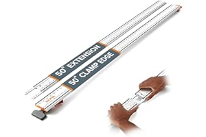 Bora 100 Inch NGX Clamp Edge Straight Cut Guide for Circular Saws 50-Inch Clamp Edge and 50-Inch Extension for 100-Inch Cutti
