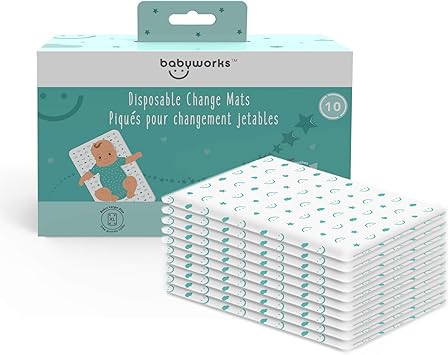 Matelas A Langer Jetable Extra Large 68 6 X 45 7 Cm Pour Bebes Et Tout Petits Impermeable Pour Une Protection Anti Fuite Matelasse Et Confortable Portable Pour Les Voyages 10 Pieces Amazon Ca Bebes