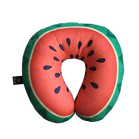 Lushomes Mouthwatering Water Melon U Shaped Fruit Pillows Single