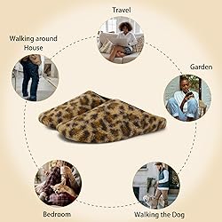 QFH Womens & Mens Cozy House Slippers - Portable