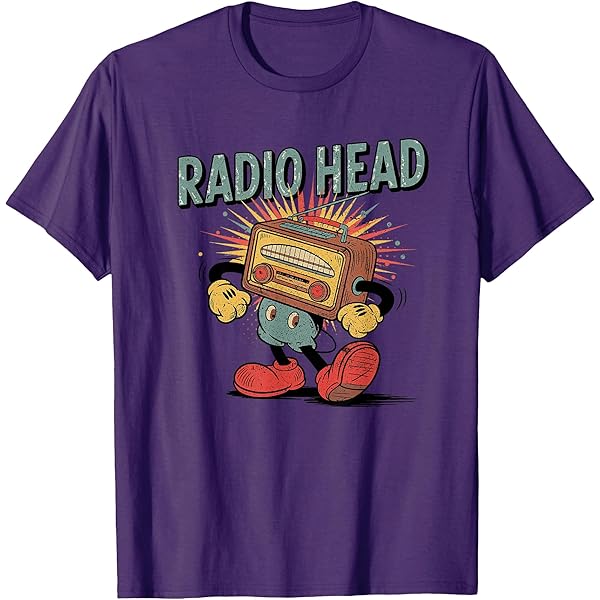 Amazon.com: Vintage Retro Radio Head T-Shirt : Clothing, Shoes